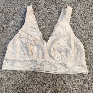 Aerie Light Beige Lace Bralette